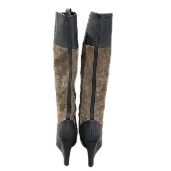 Derek Lam Tall Suede Boots 8.5 Leather Pointed Toe Brown