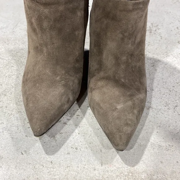 Derek Lam Tall Suede Boots 8.5 Leather Pointed Toe Brown