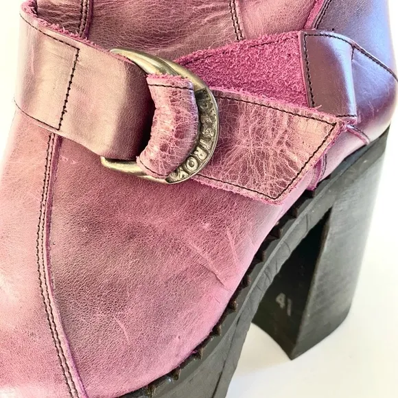 Destroy Vintage Leather Platform Chunky Grunge Distressed 90s Y2K Boots