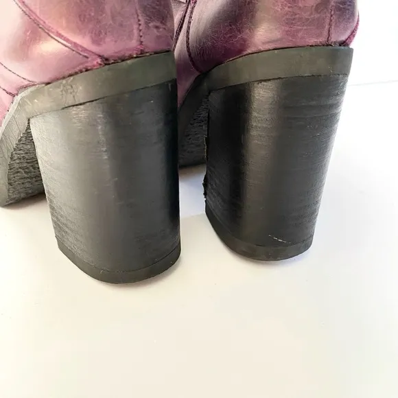 Destroy Vintage Leather Platform Chunky Grunge Distressed 90s Y2K Boots