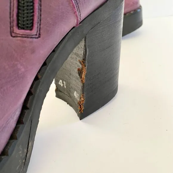 Destroy Vintage Leather Platform Chunky Grunge Distressed 90s Y2K Boots