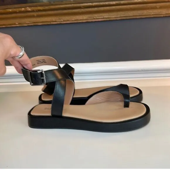 Diba True Down Stream Ankle Strap Flatform Sandal Size 9