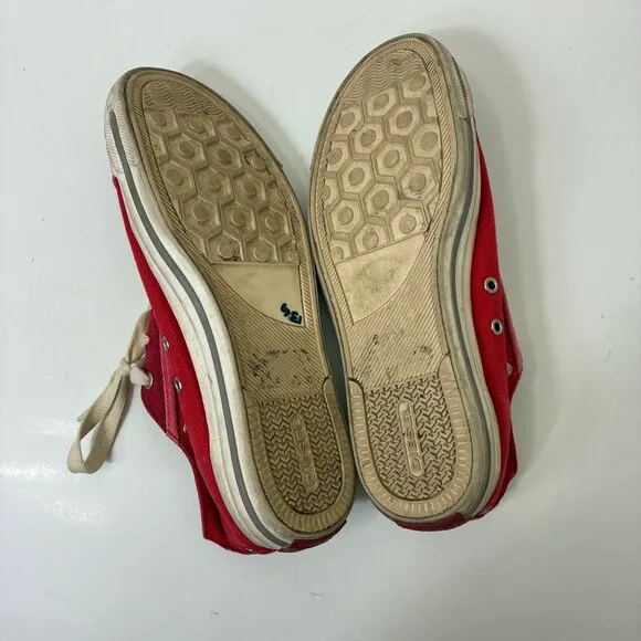 Diesel Magnete Exposure Low Denim Red Stash Pocket Sneakers Sz 9.5