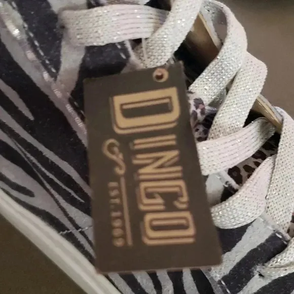 Dingo 10 Zebra Cheeta Animal Print Artist Leather Hightop Sneakers New
