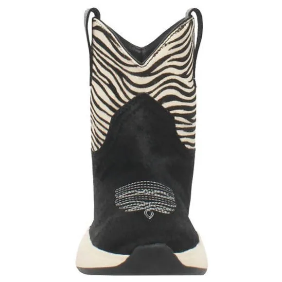 Dingo Safari Black Zebra Calf Hair Boots NWT
