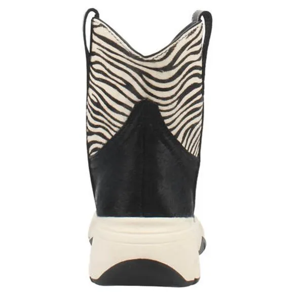 Dingo Safari Black Zebra Calf Hair Boots NWT