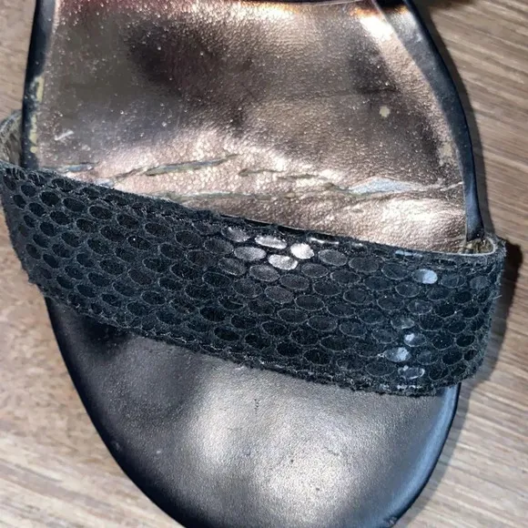 DKNYC SASHA leather sandals with mesh details