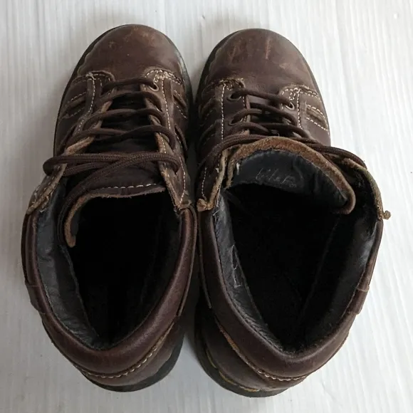 DOC MARTENS 12305 chunky chonky lace-up high top brown leather boots size 6