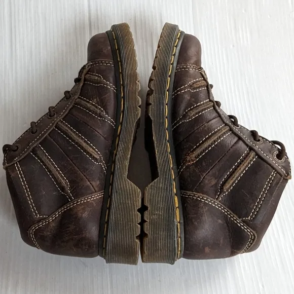 DOC MARTENS 12305 chunky chonky lace-up high top brown leather boots size 6