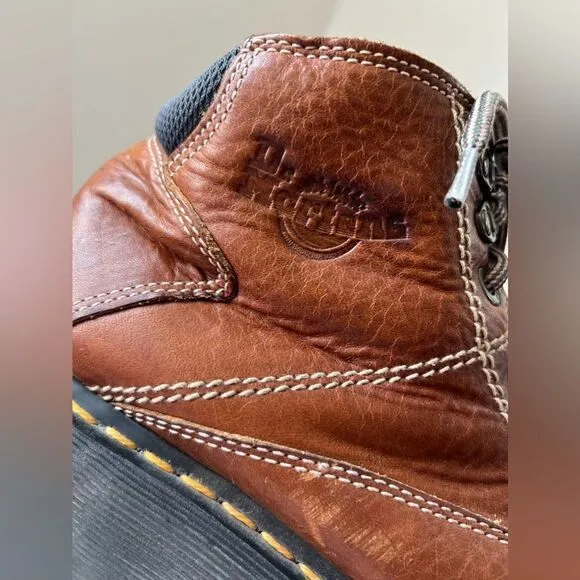 DOC MARTENS 8A07 RARE VINTAGE Y2K high top brown leather chunky lace-up boots