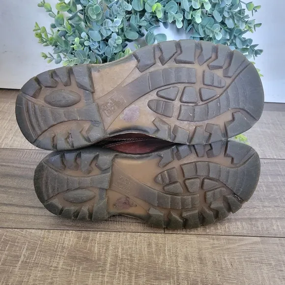 DOC MARTENS 8A07 Vintage 90s Y2K Chunky Platform Brown Leather Lace-Up Boots 7