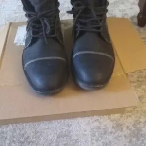Dockers Stratton Black Leather Lace-Up Boots