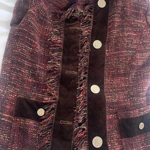 Dolce Gabbana tweed alpaca wool velvet knitted blazer jacket rare