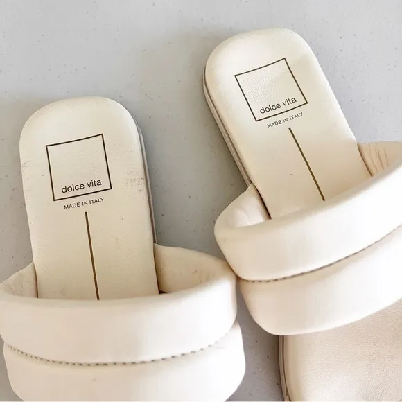 Dolce Vita Adore Sandals in Ivory Leather