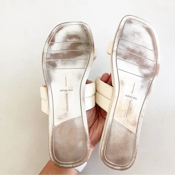 Dolce Vita Adore Sandals in Ivory Leather