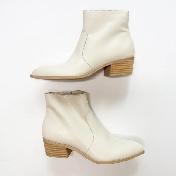 Dolce‎ Vita Azyan Ivory Leather Ankle Boots 9.5