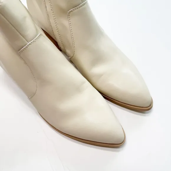 Dolce‎ Vita Azyan Ivory Leather Ankle Boots 9.5