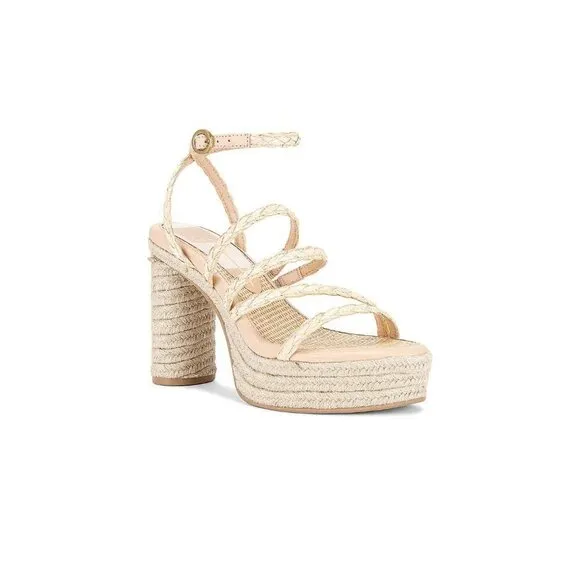 Dolce Vita Catina High Heels in Light Natural 8 with box Womens Platform Raffia