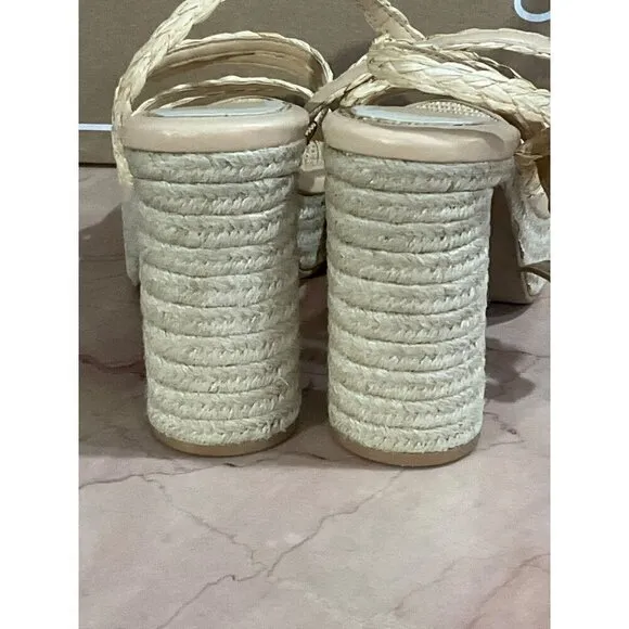 Dolce Vita Catina High Heels in Light Natural 8 with box Womens Platform Raffia
