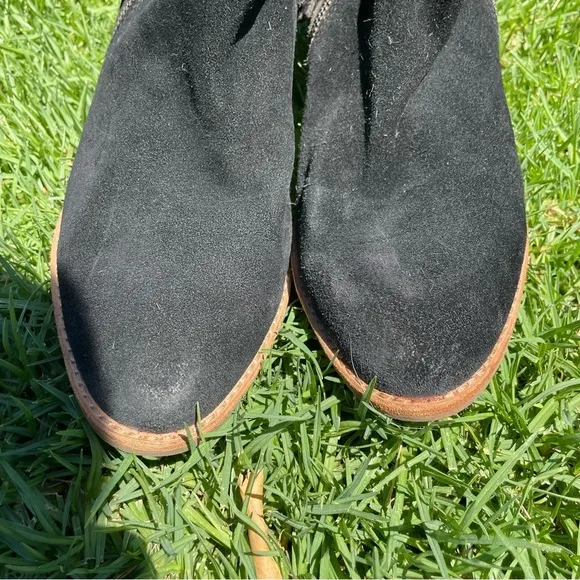 Dolce Vita Jana Black Suede Semi-Pointed Toe Zipper Ankle Boots Booties Size 12