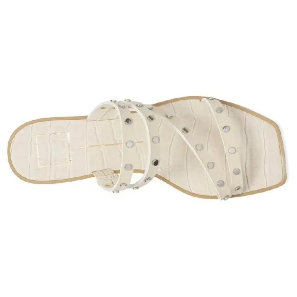 Dolce Vita Sandals Ibbie Ivory Studded Flats