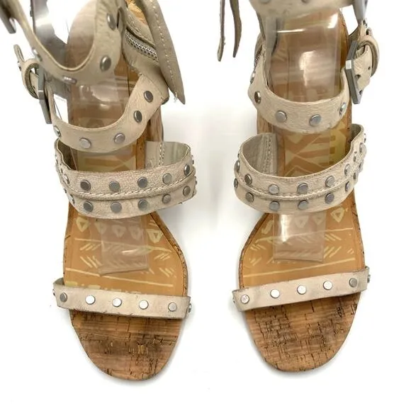 DOLCE VITA (similar style to LAURENCE DECADEE sandals) chunky heel sandals sz 10