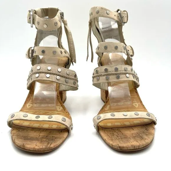DOLCE VITA (similar style to LAURENCE DECADEE sandals) chunky heel sandals sz 10