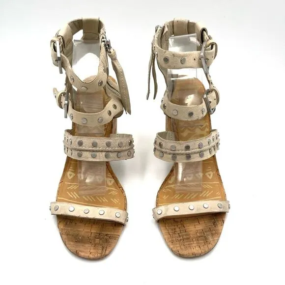 DOLCE VITA (similar style to LAURENCE DECADEE sandals) chunky heel sandals sz 10