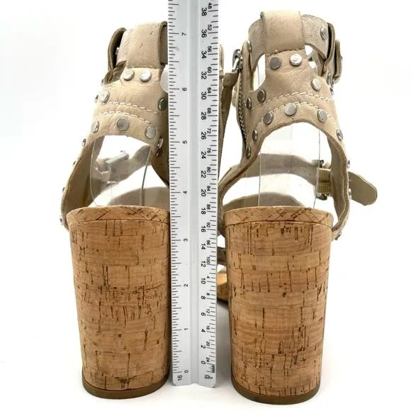 DOLCE VITA (similar style to LAURENCE DECADEE sandals) chunky heel sandals sz 10