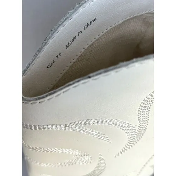 Dolce Vita Solei Western Boots Womens‎ 7.5 Ivory Nubuck Knee High Pointed Toe
