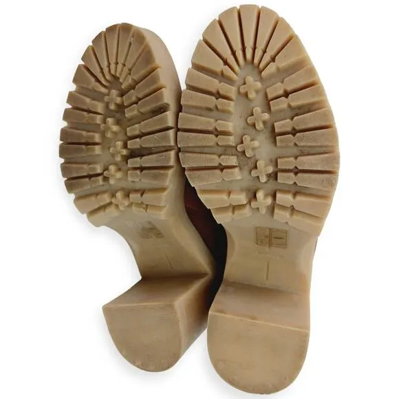 Dolce Vita SZ 7 Cashe H2O Waterproof Lugged Sole Camel Suede Boots Retro $160