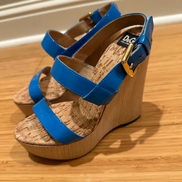 Dolce&amp; Gabbana Slingback Sandals Blue Size 6/ EU 36