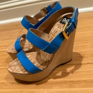 Dolce&amp; Gabbana Slingback Sandals Blue Size 6/ EU 36
