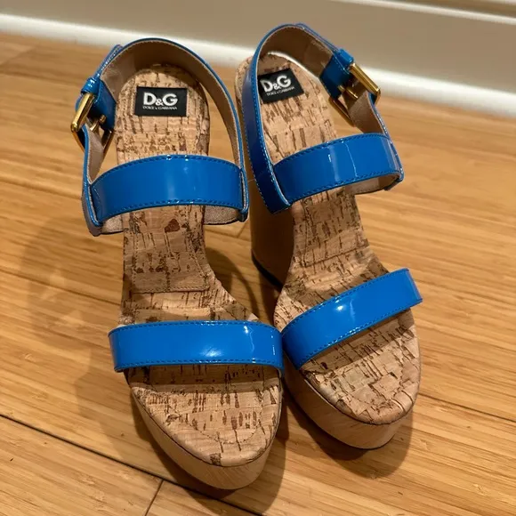 Dolce&amp; Gabbana Slingback Sandals Blue Size 6/ EU 36