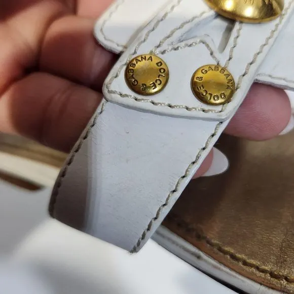 Dolce Gabbana used thing studded sandals size 36