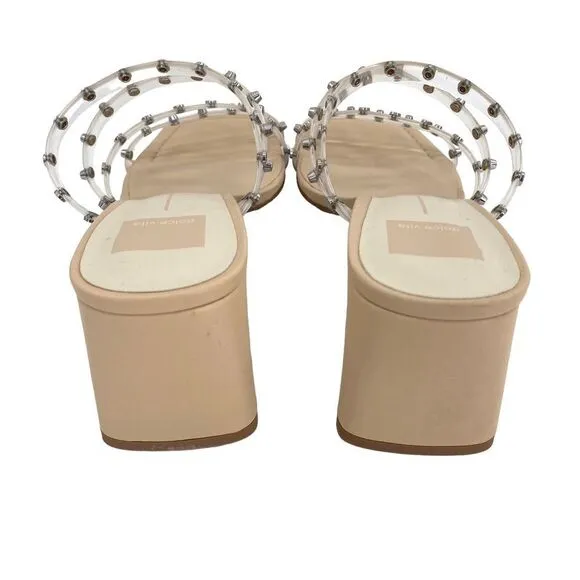 Dolce Vita Marie Strappy Heeled Sandals Crystal Vinyl