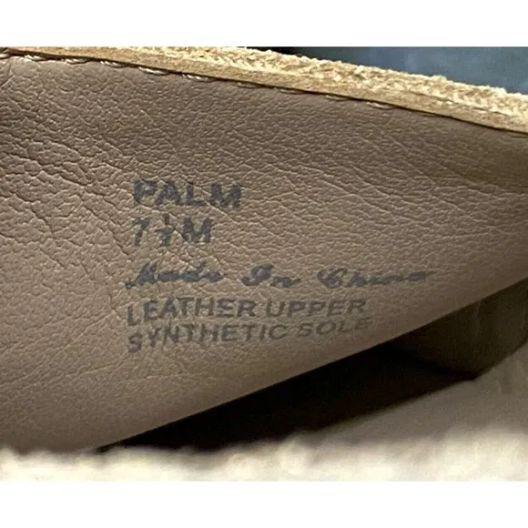 Donald J Pliner Palm Women's Espadrille Loafers Shoes Sz 7.5 Leather Pewter Gold