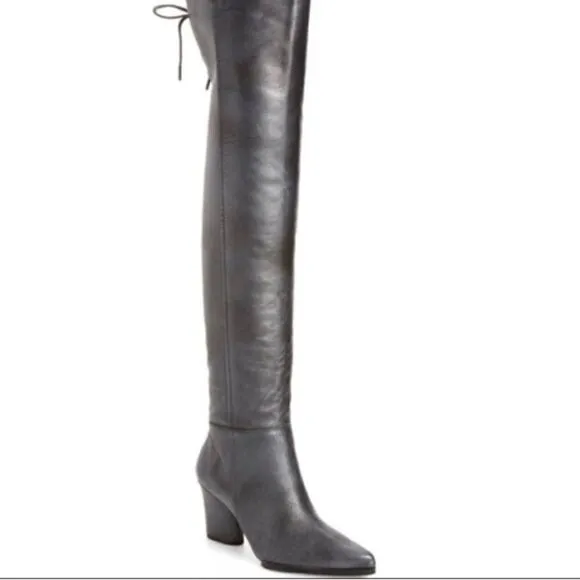 Donald Pliner Leore Over-the-Knee Boot Pewter Gray