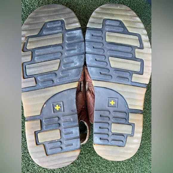 Dr. Doc Martens Brown Leather Fisherman Sandals Distressed Mens Size 10