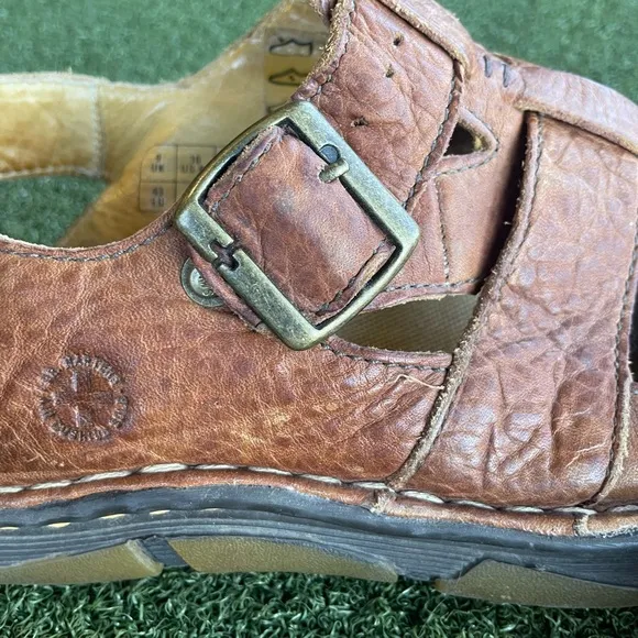 Dr. Doc Martens Brown Leather Fisherman Sandals Distressed Mens Size 10