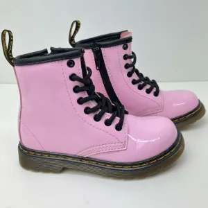Dr. Martens 1460 Classic Kid's Patent Leather Pale Pink Combat Boots