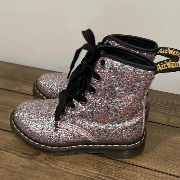 Dr Martens 1460 Farrah glitter chunky boots size 6
