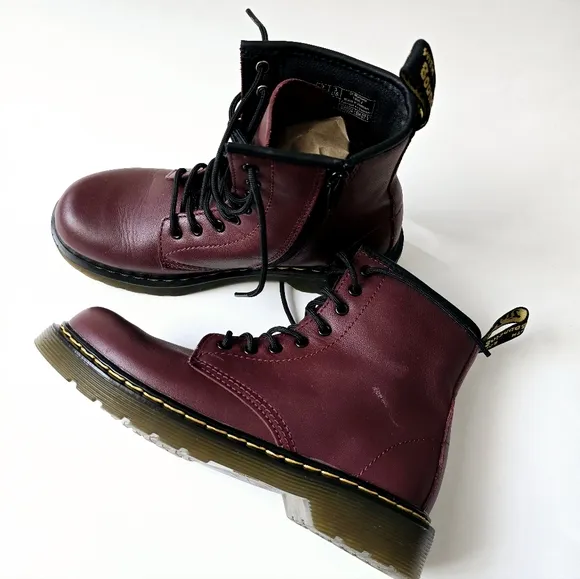 DR. MARTENS 1460 Unisex Kids Cherry Red Boots 3