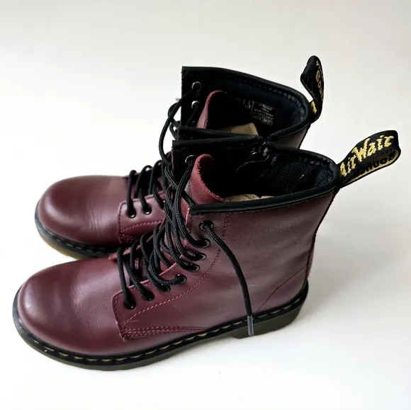 DR. MARTENS 1460 Unisex Kids Cherry Red Boots 3