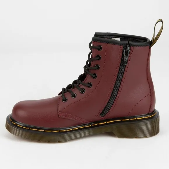 DR. MARTENS 1460 Unisex Kids Cherry Red Boots 3