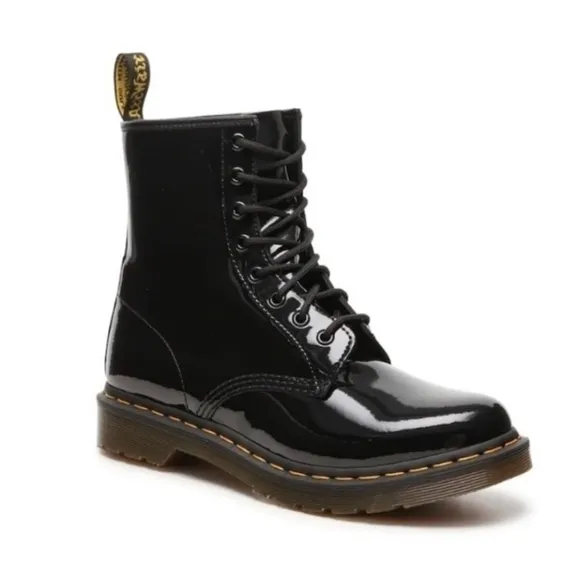 DR MARTENS 1460 W PATENT LEATHER BOOTS 5‎