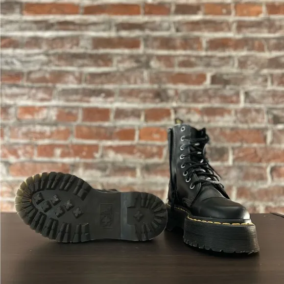 Dr. Martens Black Combat Boots with Chunky Sole