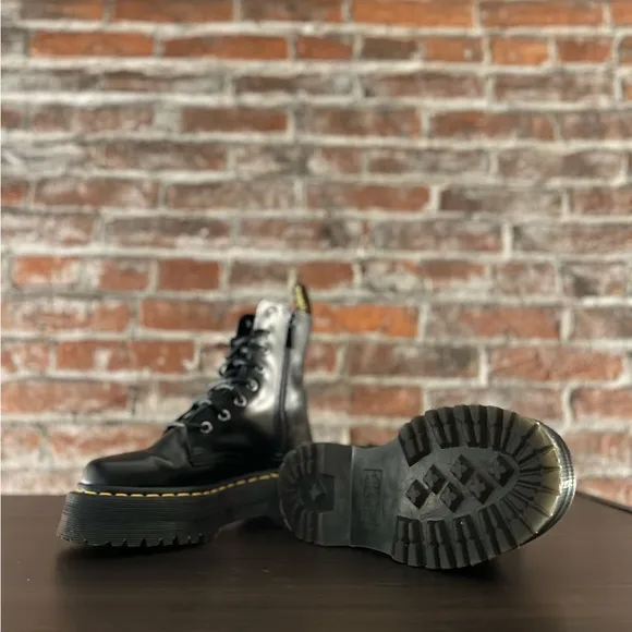 Dr. Martens Black Combat Boots with Chunky Sole