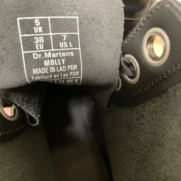 Dr. Martens Black Combat Moto Boots with Platform Sole
