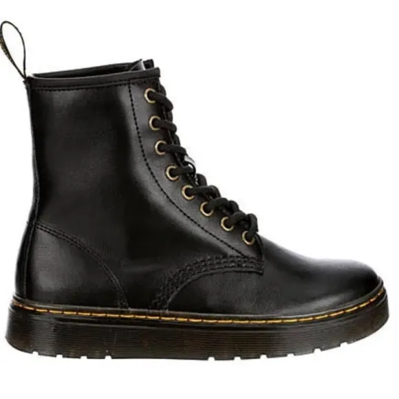 Dr. Martens Black Leather Ladies Size 11 Zavala Combat Moto Streetwear Boots NWT